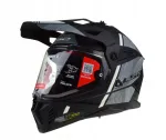 Motorratturi kiiver LS2 MX702 Pioneer II Hill, matt must/valge, suurus M
