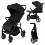 Vanker Kidwell ENZO lisadega, suurte ratastega, XXL, kuni 22 kg, must