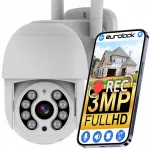 V&auml;ljas WiFi kaamera, 3MP, p&ouml;&ouml;ratav, Full HD, helisalvestus, videosuum, liikumistuvastus