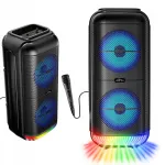 Juhtmevaba Bluetooth k&otilde;lar mikrofoniga, FM raadio, RGB valgustusega, 900 W