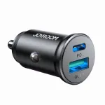 JOYROOM metallist auto laadija, kiire laadimine, 30W, USB-A, USB-C