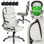 Kontoritool LIVERPOOL, ergonoomiline, valge, p&ouml;&ouml;ratav