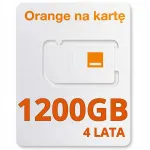 SIM-kaart Orange LTE/4G/5G interneti jaoks, 1200 GB, 4 aastaks, ruuterile