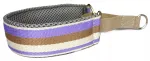 Koera kaelarihm pooll&auml;bipaistva kinnitusega, triibulise voodriga, 37&ndash;44 cm, 40 mm, Heather