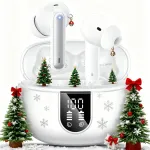 Juhtmevabad Bluetooth k&otilde;rvaklapid valge LED valgustusega