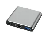 USB-C hub MicroConnect koos USB 3.0, HDMI ja USB-C-ga, MC-HUBAV1