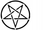 Auto kleebis PENTAGRAM Pythagorean t&auml;ht, 12 x 12 cm, taustata