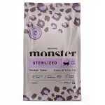 Steriliseeritud kasside kuivtoit Monster Cat Original kana ja kalkunilihaga, 400 g