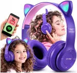 Juhtmevabad laste k&otilde;rvaklapid Bluetoothiga, kassik&otilde;rvade ja LED RGB valgustusega