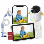NANNY HOME 5" 2K WiFi videomonitor p&ouml;&ouml;rleva kaamera ja hoidikuga
