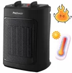 ProBreeze elektriline keraamiline k&uuml;tekeha 2000W, must, termostaadiga