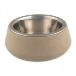 Koera kauss Miska Dog Fantasy EcoStyle, roostevabast terasest, liivakarva, 14 cm, 480 ml