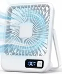 USB lauaventilaator 5-astmelise LED-ekraaniga ja kokkupandava jalaga