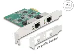 Delock 88101 v&otilde;rgukaart, PCI Express x1, 2x RJ45, 2,5 Gb/s