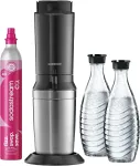 Sodastream Crystal 3.0 gaseeritud vee valmistaja koos klaasist 0,7 l vaadiga