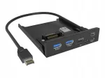 Eesmine 3,5" paneel ICY BOX IB-HUB1419-i3 USB jagaja ja kaartide lugejaga