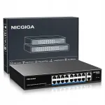 Nicgiga v&otilde;rgul&uuml;liti, 16 porti, Gigabit, PoE, ilma toiteadapterita