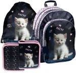 Koolikomplekt: koolikott, pinal, kott, White Kitten