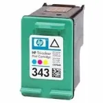 HP 343 v&auml;rviline tindikassett, originaal, C8766EE
