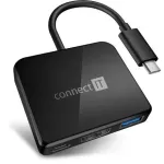 USB jagaja Connect IT CHU-7050-BK, 3 porti