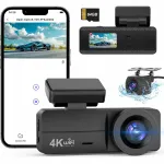 Auto kaamera 4K esi- ja tagakaameraga, WiFi, &ouml;&ouml;n&auml;gemisandur, G-režiim