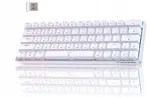 Mehaaniline klaviatuur TMKB T63 valge, Bluetooth 2.4G, RGB valgustus, sinised l&uuml;litid