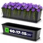 R&otilde;du lillepott anthracite 60 cm jalaga