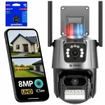 V&auml;lise IP kaamera 8MP, WiFi, 3in1, 2x suum, 4 ICSEE objektiivi, signalisatsiooniga