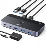 L&uuml;liti UGREEN 3x USB-A 3.0, USB-C, 5 Gb/s, 2x USB-A, 1,5 m kaabel