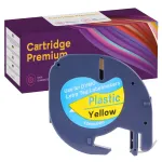 DYMO LetraTag plastiklint, 12 mm x 4 m, kollane, 59423