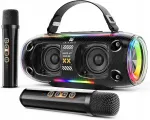 Traadita LILUOSUO karaokek&otilde;lar Bluetoothi, USB ja 2 mikrofoniga