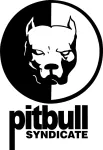 Auto kleebis PITBULL SYNDICATE, taustata, 18 x 12,5 cm