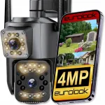 IP-kaamera WiFi-ga, 4 MP, 2K resolutsioon, p&ouml;&ouml;ratav, topelt objektiiv, kahesuunaline heli