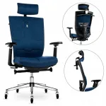 Ergonoomiline t&ouml;&ouml;tool Kulik System Space Blue nimmetoega