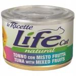 M&auml;rg kassitoit Life Cat La Ricette tuunikala ja puuviljadega, 150 g