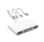 KAardi lugeja 5-in-1, USB 3.0, Lightning/SD/TF, Type-C