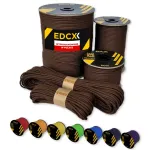 Paracord k&ouml;is EDCX 4 mm, 300 m, &scaron;okolaadipruun, valmistatud Poolas