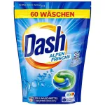 Pesukapslid Dash Alpen Frische 3in1, 60 tk, universaalsed, Saksamaa