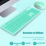 Juhtmevaba LeadsaiL AZERTY klaviatuur ja hiir