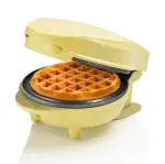 Bestron retro mini vahvli&auml;inen, kollane, kleepumiskindla kattega