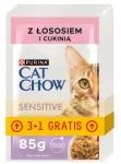Koeratoit PURINA CAT CHOW SENSITIVE l&otilde;he ja suvik&otilde;rvitsaga, 85 g, 4 tk (3+1 tasuta)