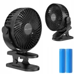 Lauaarvuti ventilaator WINDMILL, laetav, USB, klambriga, 2400mAh, 4 režiimi