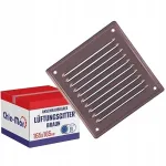Metallist ventilatsiooni rest 165x165 mm, pruun, seina v&otilde;i lae jaoks