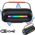 Juhtmevaba 20W Bluetooth 5.4 k&otilde;lar RGB valgustusega, must