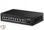 Gigabit POE l&uuml;liti Binardat, 11 porti, 8 POE porti