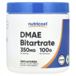 Toidulisand Nutricost DMAE bitartraat, 100 g, maitsetu