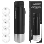 Wessper B2 roostevabast terasest joogipudel filtriga, 1L, 5 filtrit