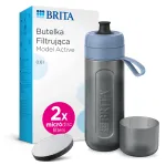 Sportlik 0,6 l joogipudel kahe filtriga, painduv