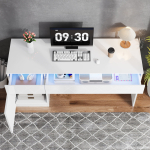 120 x 50 cm kirjutuslaud LED-valgustusega ja 2 sahtliga, l&auml;ikiv meigilaud