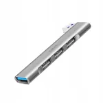 LogiLink USB jagaja, 1x USB-A 3.0, 3x USB-A 2.0, v&auml;ga &otilde;huke, alumiinium